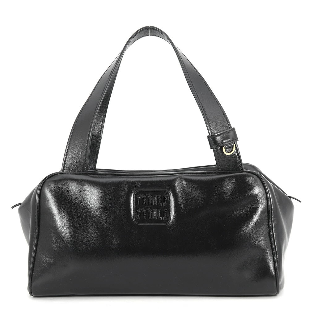 Miu Miu handbag bowling leather black bag
